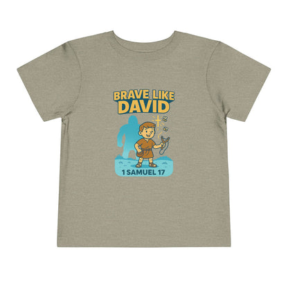 Brave Like David Kids T-Shirt, 1 Samuel 17, Christian Apparel for Kids, Redeemed Faith Apparel,