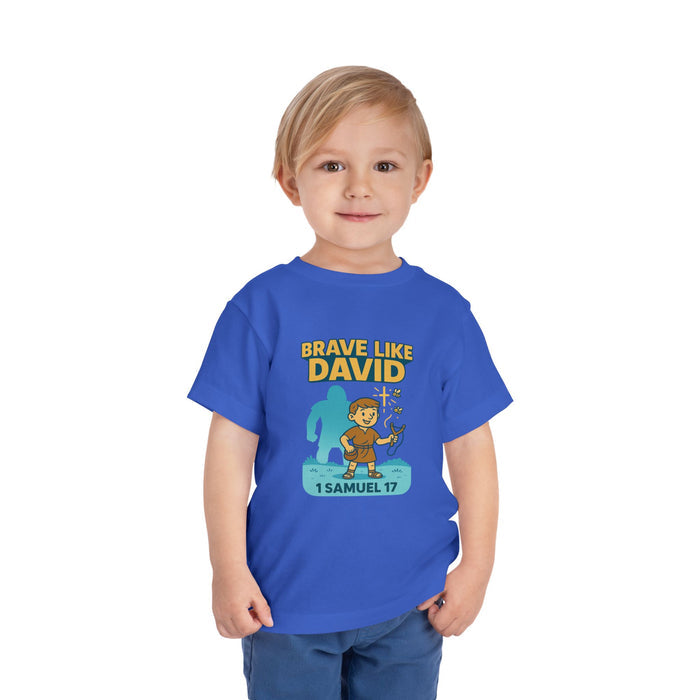 Brave Like David Kids T-Shirt, 1 Samuel 17, Christian Apparel for Kids, Redeemed Faith Apparel,