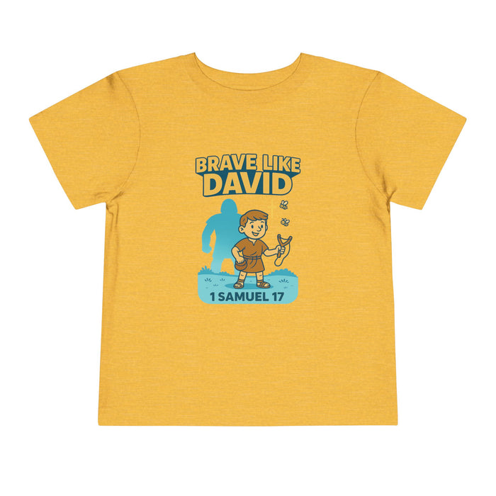 Brave Like David Kids T-Shirt, 1 Samuel 17, Christian Apparel for Kids, Redeemed Faith Apparel,