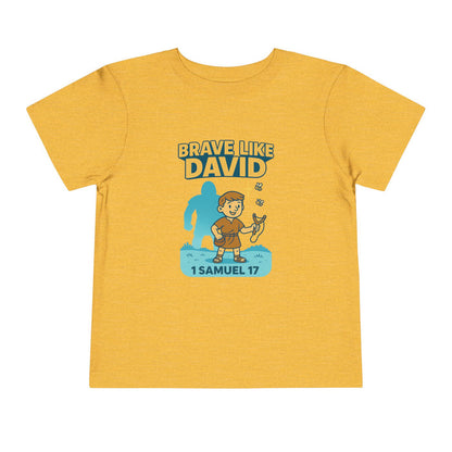 Brave Like David Kids T-Shirt, 1 Samuel 17, Christian Apparel for Kids, Redeemed Faith Apparel,