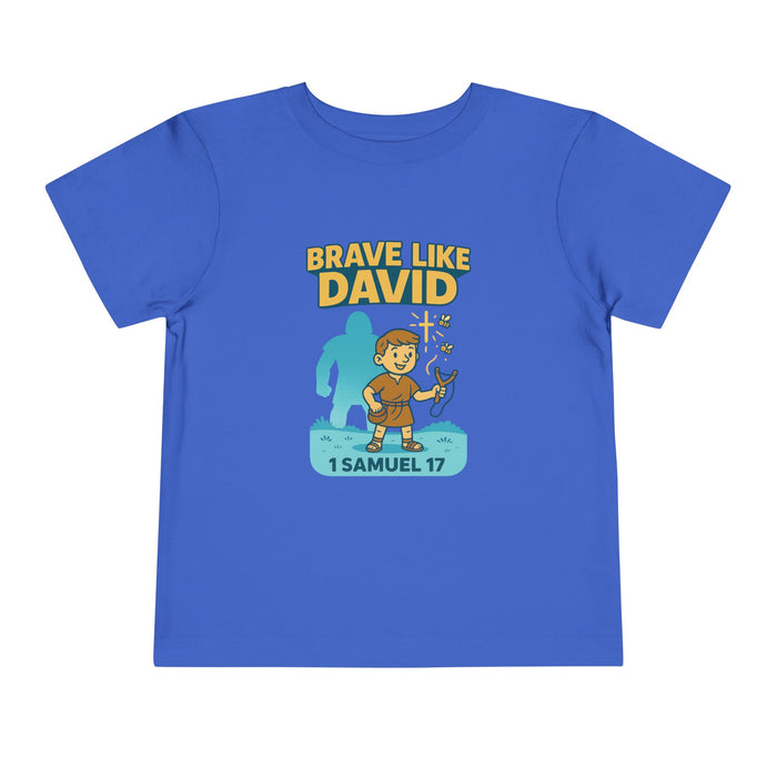 Brave Like David Kids T-Shirt, 1 Samuel 17, Christian Apparel for Kids, Redeemed Faith Apparel,