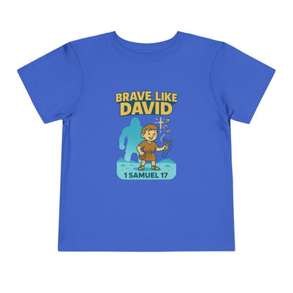 Brave Like David Kids T-Shirt, 1 Samuel 17, Christian Apparel for Kids, Redeemed Faith Apparel,