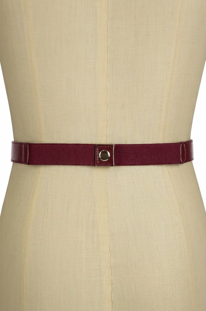 Pretty Kitty Follies Bow Belt (Burgundy)
