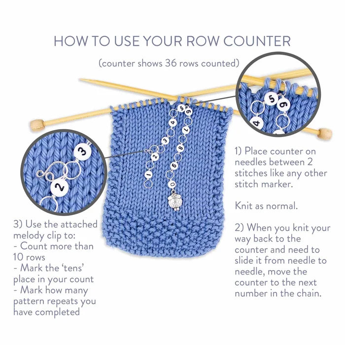 Calico Cat - Knitting Row Counter by Twice Sheared Sheep