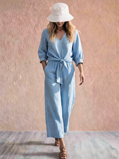 Camille™ V-Neck Two-Piece Set