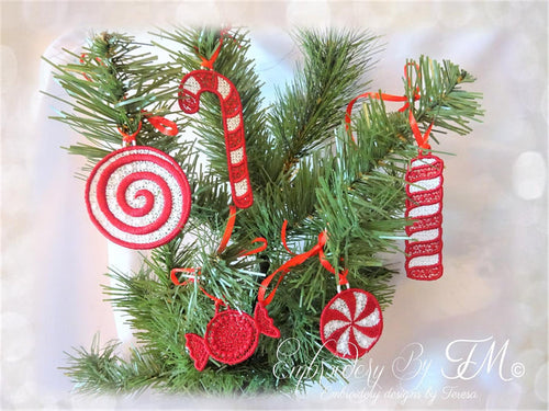 Candy cane lace / 4x4 hoop