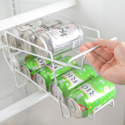 Cans Coke kitchen storage rack double-layer finishing shelf desktop storage rack 🇨🇳