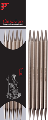 ChiaoGoo 6” stainless steel double pointed needles