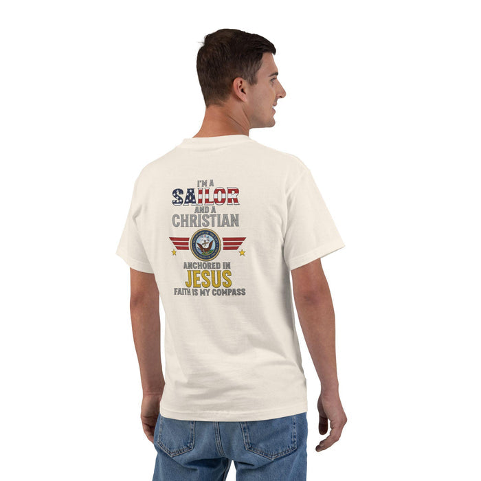 Christian Sailor T-Shirt, Nautical Spirit Tee, Faith-Inspired Short Sleeve, Perfect for Christian Holidays, Gift for Sailors, Ocean [...]
