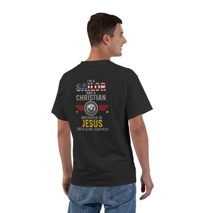 Christian Sailor T-Shirt, Nautical Spirit Tee, Faith-Inspired Short Sleeve, Perfect for Christian Holidays, Gift for Sailors, Ocean [...]