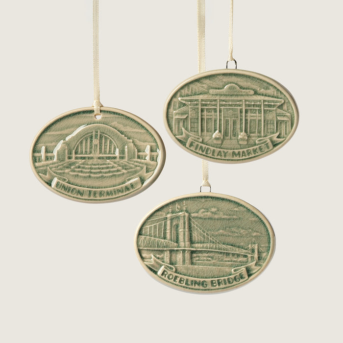 City Scene Ornament Trio, Sencha