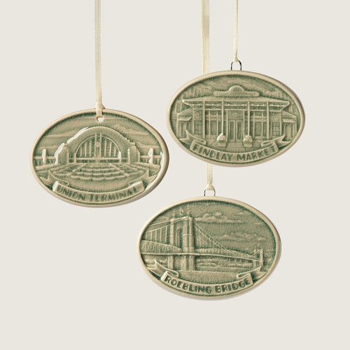 City Scene Ornament Trio, Sencha
