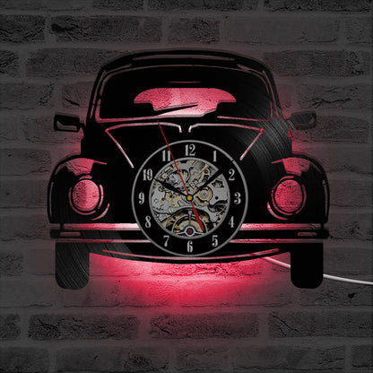 Classical Car Circular Hollow Vinyl Record Wall Clock 🇨🇳