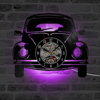 Classical Car Circular Hollow Vinyl Record Wall Clock 🇨🇳