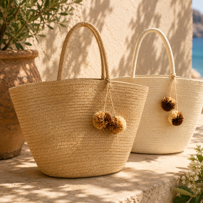 Celine™ Coco Retro Straw Tote Bag