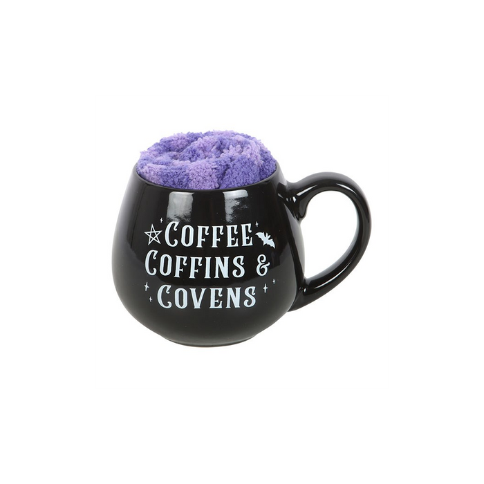 Coffee, Coffins & Covens Mug and Socks Set 🇬🇧
