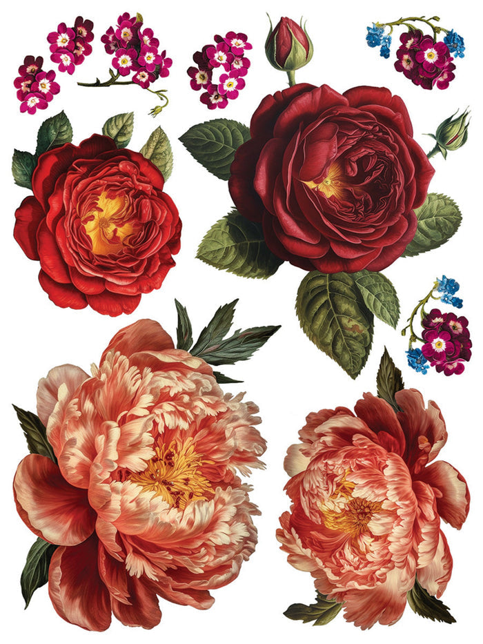 Collage de Fleurs, Transfer by IOD, Iron Orchid Designs