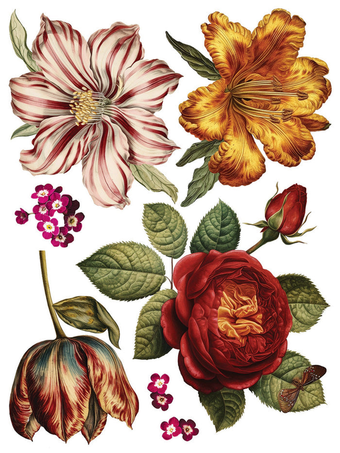 Collage de Fleurs, Transfer by IOD, Iron Orchid Designs