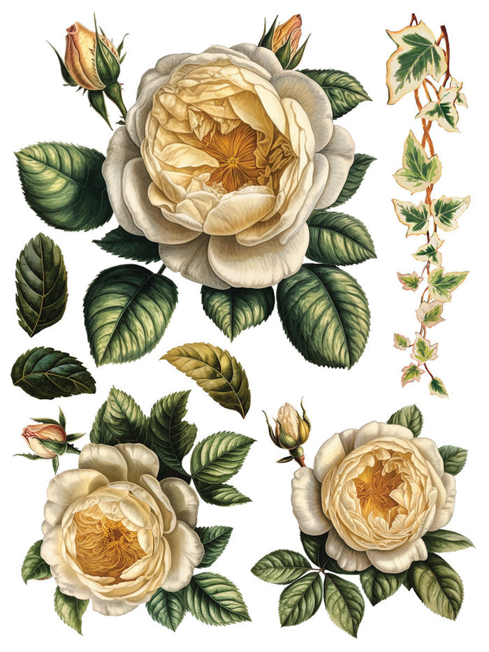 Collage de Fleurs, Transfer by IOD, Iron Orchid Designs