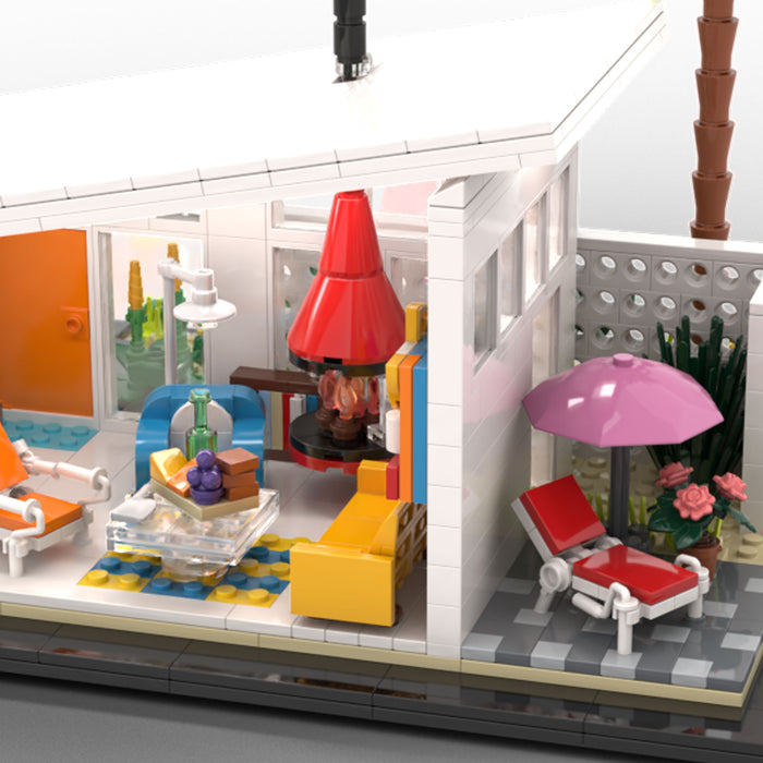 Collector's Series Palm Springs Midcentury Butterfly House Interlocking Brick Set