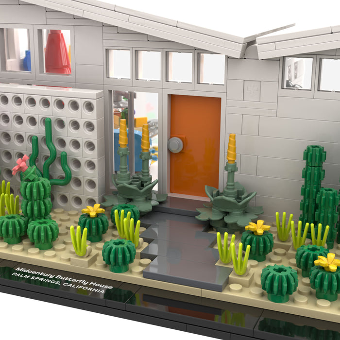 Collector's Series Palm Springs Midcentury Butterfly House Interlocking Brick Set