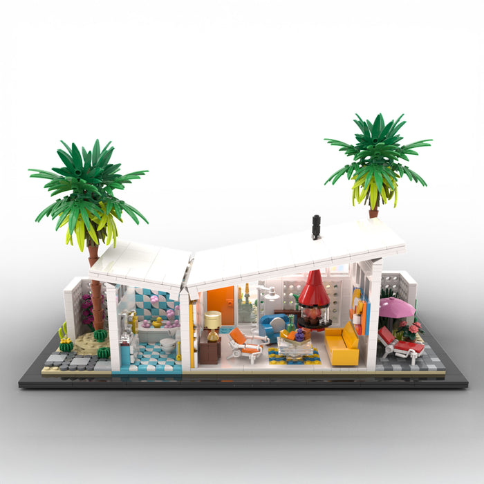Collector's Series Palm Springs Midcentury Butterfly House Interlocking Brick Set