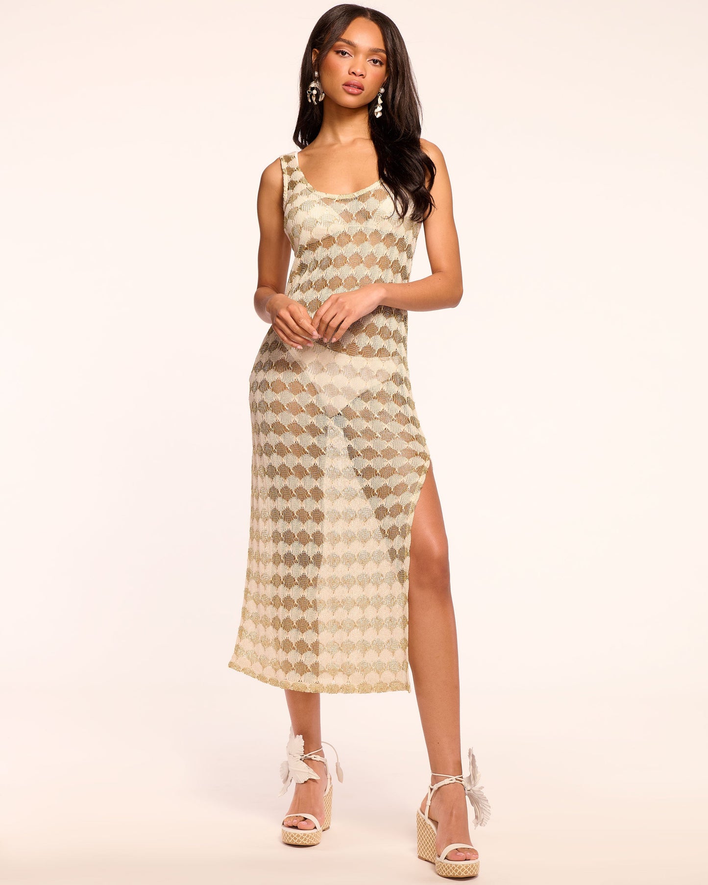 Angely Crochet Coverup Midi Dress