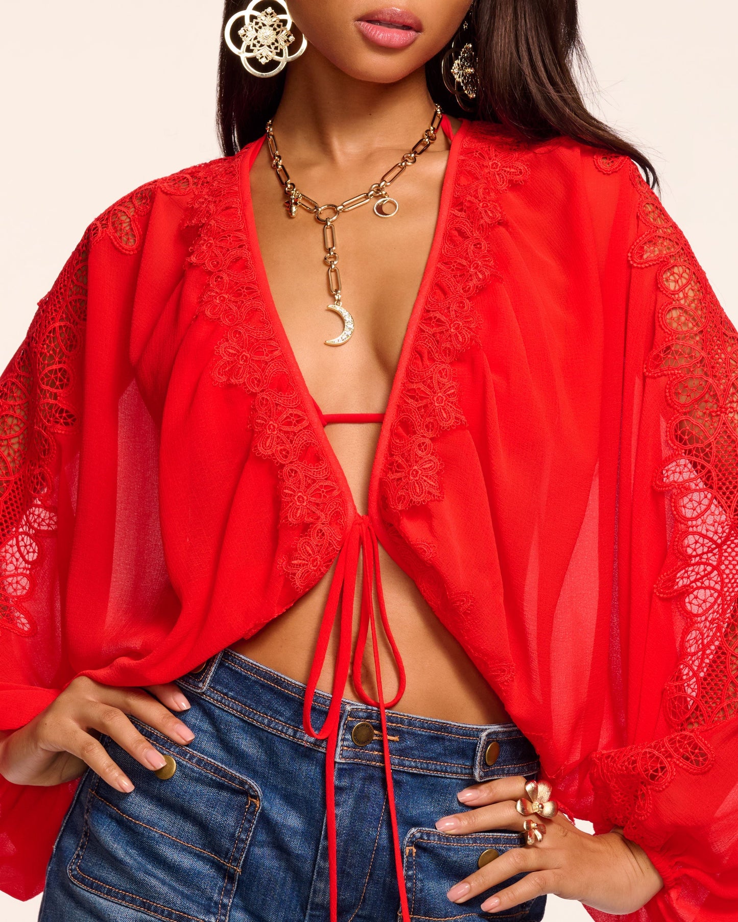 Ange Embellished Coverup Top