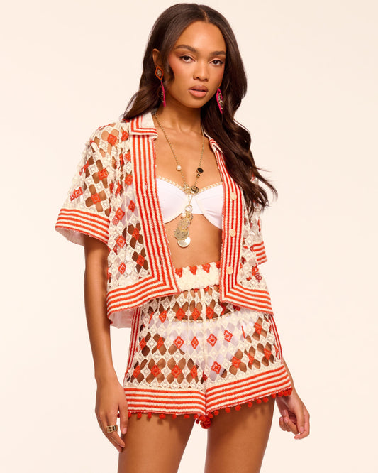 Cordelia Crochet Coverup Mini Short