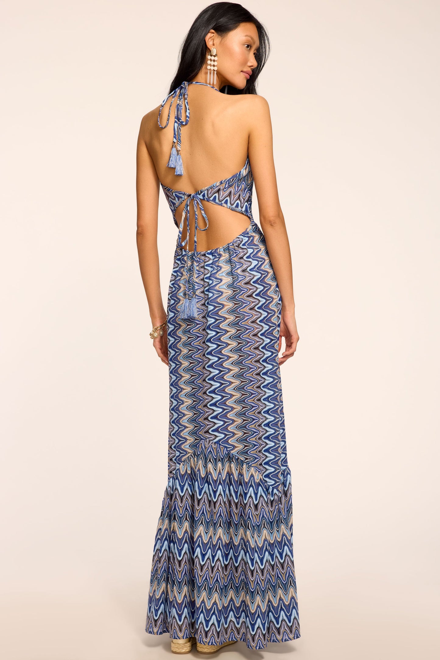 Delilah Chevron Knit Coverup Maxi Dress
