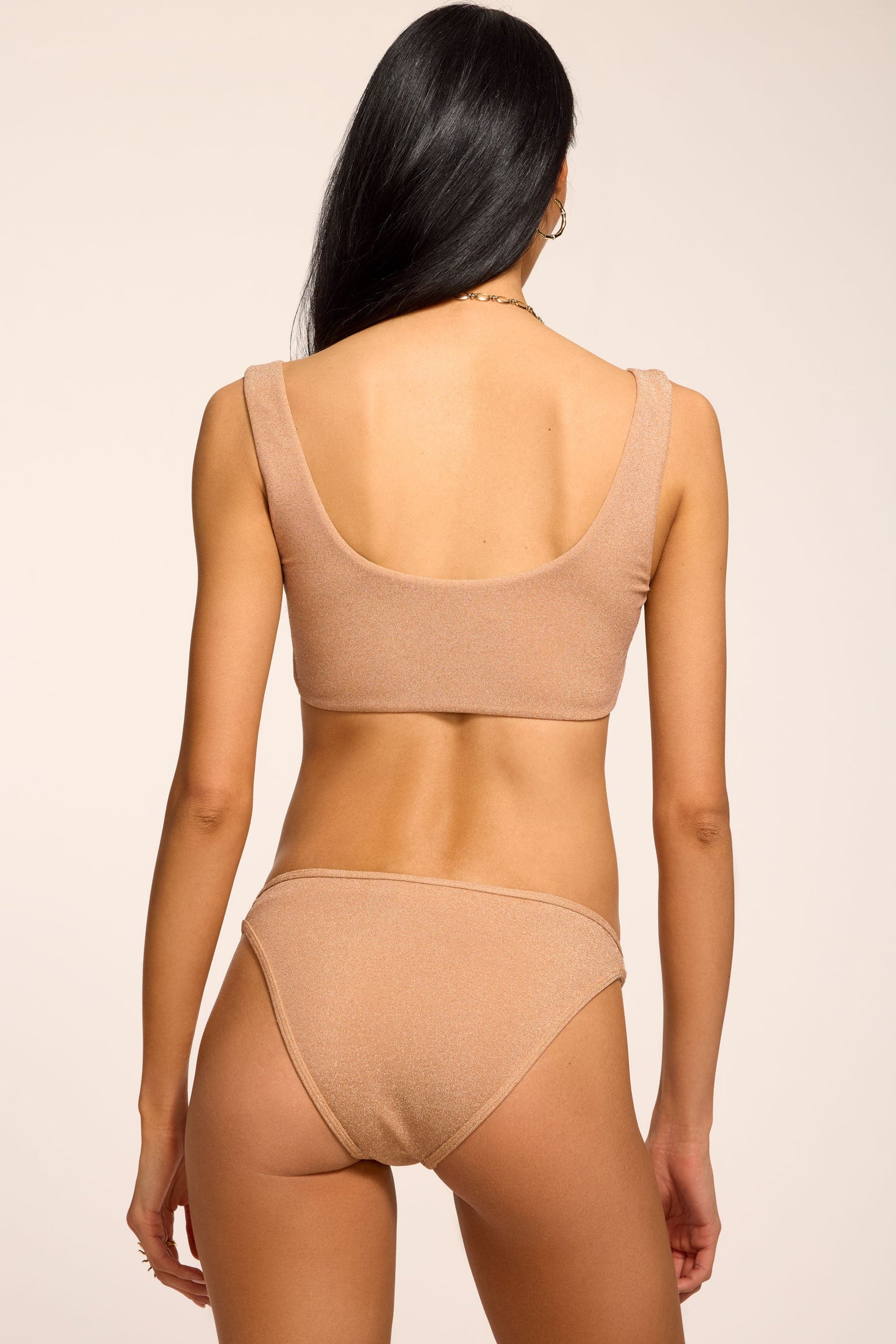 Enya Metallic Bikini Top
