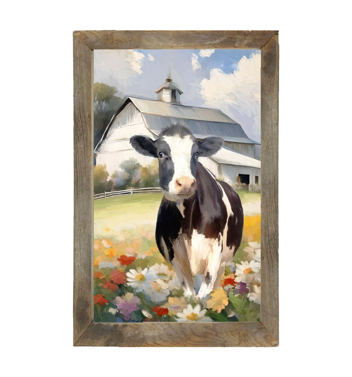 Cow in flowers