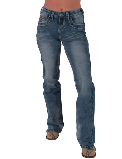 Cowgirl Tuff Ladies DFMI Faded Jeans