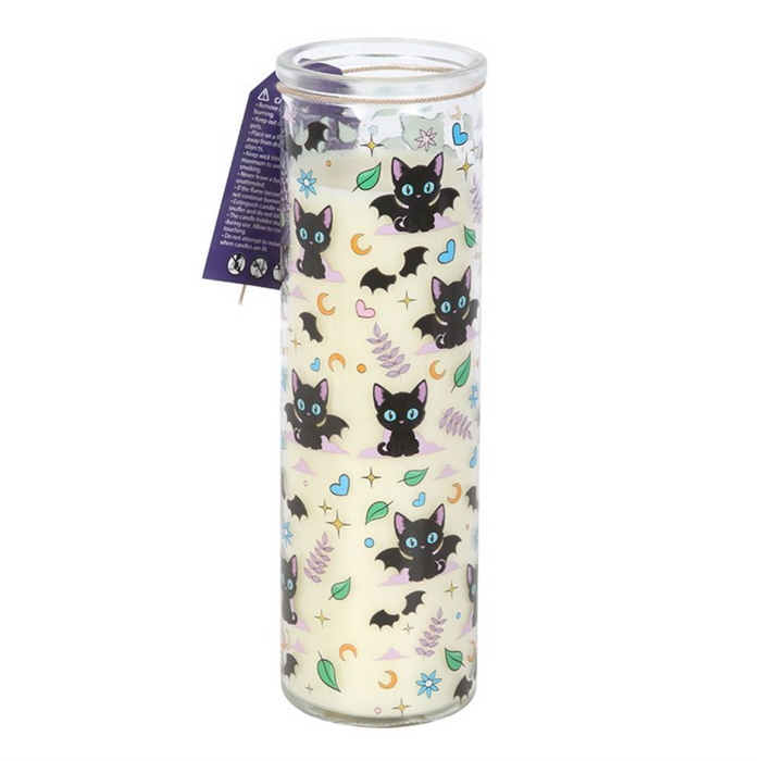 Cute and Creepy Cat Print Lavender Tube Candle 🇬🇧
