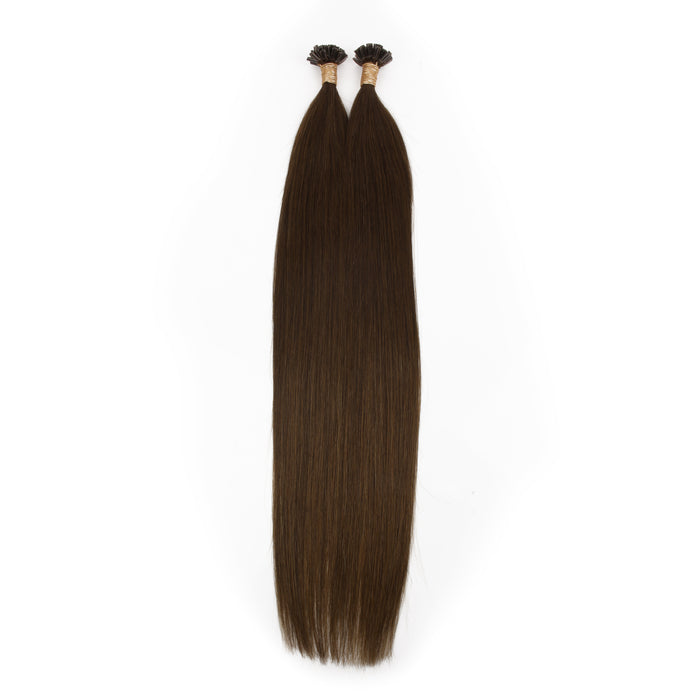 Dark Brown #4 Straight U Tip Fusion Hair Extensions – 100% Remy Human Hair | 50g Pack | 10’’–30’’ | Keratin Pre-Bonded | Reusable Canada