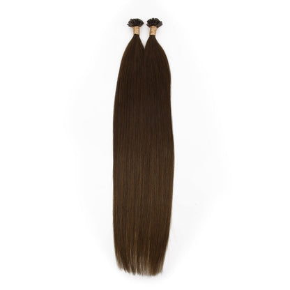 Dark Brown #4 Straight U Tip Fusion Hair Extensions – 100% Remy Human Hair | 50g Pack | 10’’–30’’ | Keratin Pre-Bonded | Reusable Canada