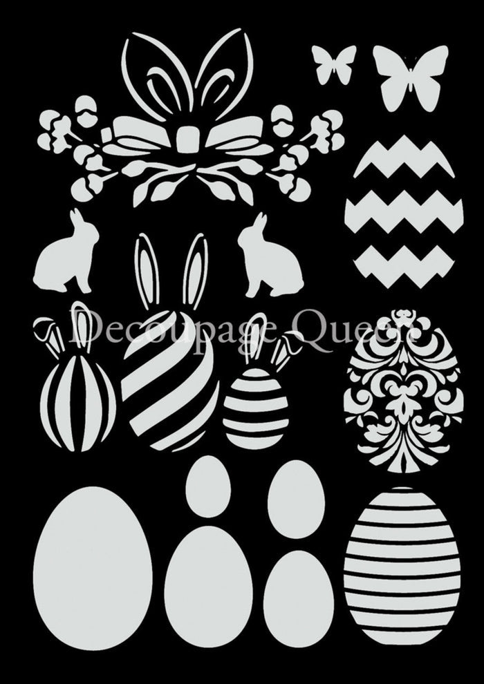 Decoupage Queen Easter Bundle Stencil, 0024