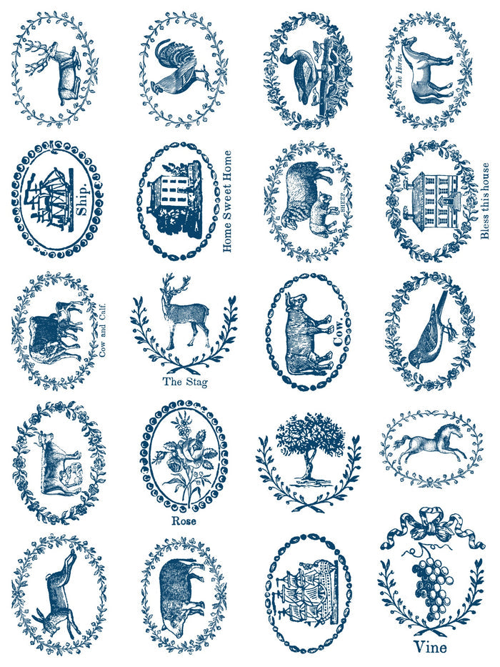 Delft Traditions Azure Paint Inlay by IOD, Iron Orchid Designs 4