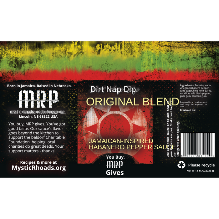 Dirt Nap Dip Original Blend Hot Sauce | 8 oz | Mystic Rhoads Productions