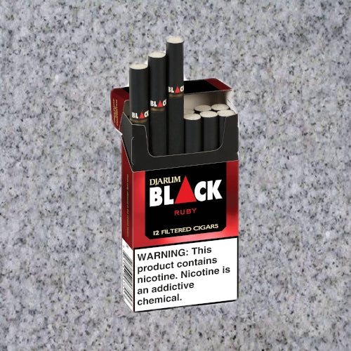 Djarum: RUBY BLACK CHERRY FILTERED CIGARS (3.5" x 20)
