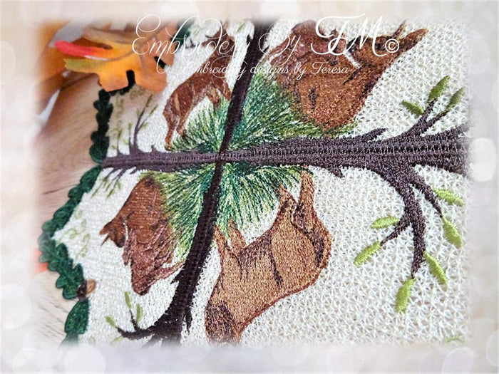 Doily FSL with deers/ 5x7 hoop