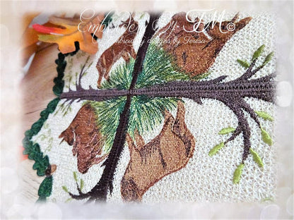 Doily FSL with deers/ 5x7 hoop