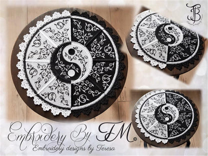 Doily Yin Yang FSL/ 5x7 hoop
