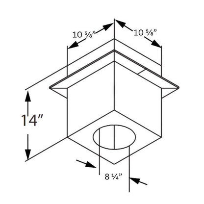 Duravent 5" x 8" DirectVent Pro Cathedral Ceiling Support Box | 58DVA-CS