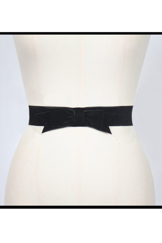 D'Amour Follies Bow Belt (Black)