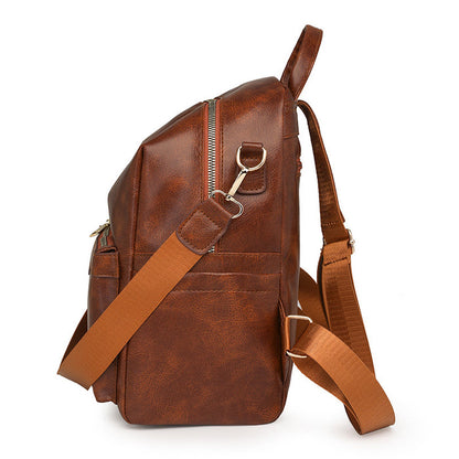 Elegant Solid-Color Womens Backpack For Commuting With Large Capacity 🇨🇳