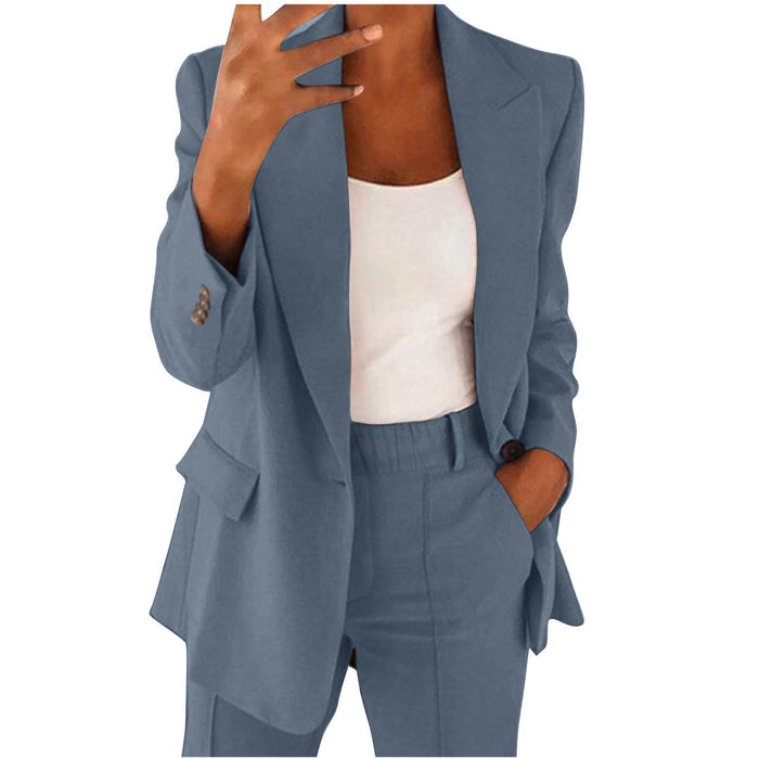 Élise™ Lapel Blazer & Slim Trousers Set