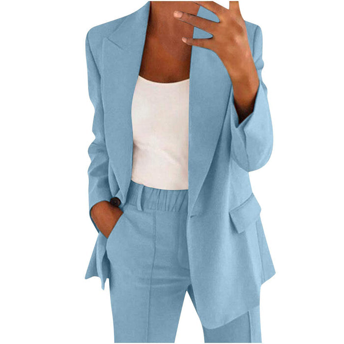 Élise™ Lapel Blazer & Slim Trousers Set