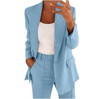 Élise™ Lapel Blazer & Slim Trousers Set