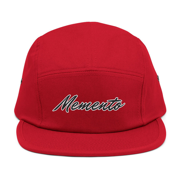 Embroidered 5 Panel Cap - Memento Logo Design - Memento Mori Clothing